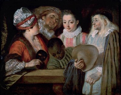Schauspieler des Théâtre-Français, ca. 1714-15 von Jean Antoine Watteau